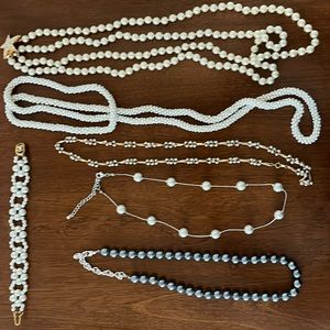 Miscellaneous faux pearl costume jewelry